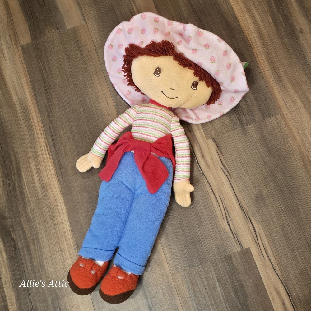 Strawberry Shortcake 2003 Plush Doll Jumbo Y2K Large Vintage Cuddle Pillow 28"